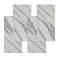 Placa Autocolante Vinílica Parede 3D Mármore Carrara 1M2