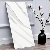 Placa Autocolante Vinílica Parede3D Mármore Carrara 10 Placa