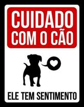 Placa Aviso Cão - quadro decorativo mdf 20x29 cm - Decoração