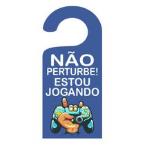 Placa Aviso De Porta Maçaneta Não Perturbe Estou Jogando