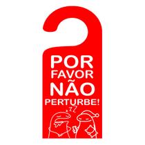 Placa Aviso De Porta Maçaneta Por Favor Não Perturbe Flork