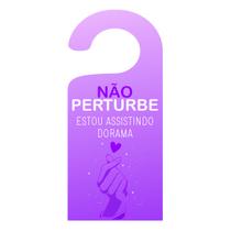 Placa Aviso De Porta Não Perturbe Assistindo Dorama Lilás Placa Aviso De Porta Não Perturbe Assistindo Dorama Lilás