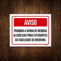 Placa Aviso Proibido Venda Bebidas Para Estudantes 18x23 5un Placa Aviso Proibido Venda Bebidas Para Estudantes 18x23 5un