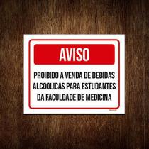 Placa Aviso Proibido Venda Bebidas Para Estudantes 18x23 5un Placa Aviso Proibido Venda Bebidas Para Estudantes 18x23 5un