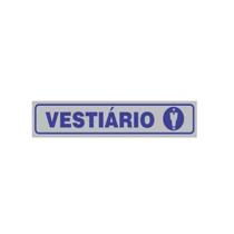 Placa Aviso Sinalização Portas Vestiário Masculino 25cmx5cm