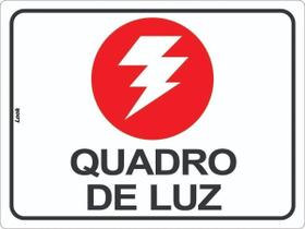 Placa Aviso Sinalização Quadro De Luz Painel Disjuntores Iluminação 15x20cm