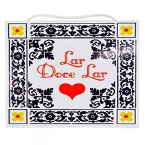 Placa Azulejo de Parede em Madeira Decorativa - Lar Doce Lar Placa Azulejo de Parede em Madeira Decorativa - Lar Doce Lar