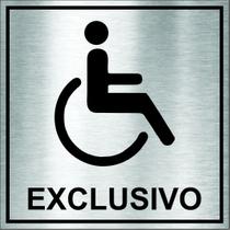 Placa Banheiro 20x20cm Exclusivo Cadeirante Pvc