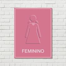 Placa banheiro Feminino