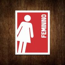 Placa Banheiro Feminino - Sinalização Toilet Atenção Italico