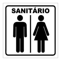 Placa Banheiro Masculino e Feminino Wc Sanitário 15x15cm Ps Placa Banheiro Masculino e Feminino Wc Sanitário 15x15cm Ps