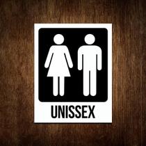 Placa Banheiro Unissex Masculino E Feminino - Decorativa