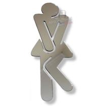 Placa banheiro wc acrílico masculino feminino apertados Placa banheiro wc acrílico masculino feminino apertados