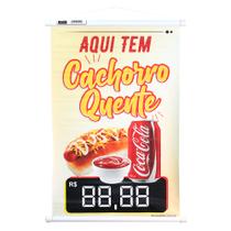 Placa Banner Cachorro Quente Hot Dog 60x40cm Decoração