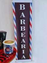 Placa Banner Decorativo Barbearia Estampa Clássica