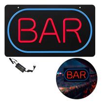 Placa Bar Led Retro Luminária Vintage Bar Painel De Neon