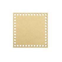 Placa Base Quadrada Cesto Fio de Malha Croche 12x12 Mdf Madeira