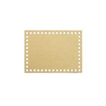 Placa Base Retangular Cesto Fio de Malha Croche 20x15 Mdf Madeira