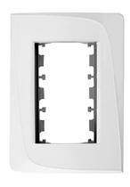 Placa + bastidor 2x4 3 módulos branca tendenza pezzi