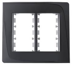 Placa + bastidor 4x4 6 modulos preta tendenza pezzi