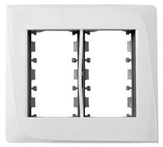 Placa + bastidor 4x4 6 modulos tendenza branco - pezzi Placa + bastidor 4x4 6 modulos tendenza branco - pezzi