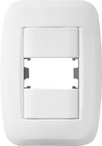 Placa + bastidor para 1 modulo 2x4 branca classica pezzi Placa + bastidor para 1 modulo 2x4 branca classica pezzi