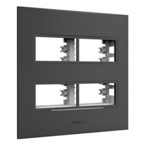 Placa Beleze Preta 4x4 4 Módulos Com Suporte Enerbras Placa Beleze Preta 4x4 4 Módulos Com Suporte Enerbras