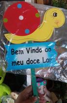 Placa Bem Vindo em madeira Placa Bem Vindo em madeira
