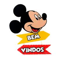 Placa Bem Vindos - Mickey MDF - 1 unidade - Grintoy - Rizzo Placa Bem Vindos - Mickey MDF - 1 unidade - Grintoy - Rizzo