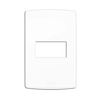 Placa Bianco Pró 4X2 1 Módulo com suporte branca Alumbra Placa Bianco Pró 4X2 1 Módulo com suporte branca Alumbra