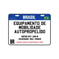 Placa bike elétrica autopropelido veiculo elétrico 13x17 com 2 furos Placa bike elétrica autopropelido veiculo elétrico 13x17 com 2 furos