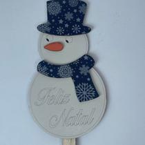 Placa Boneco de Neve BLUE 54cm Placa Boneco de Neve BLUE 54cm