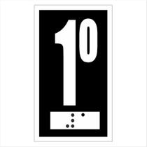 Placa Braille Batente Elevador 1 medida 7x4 cm