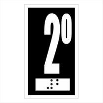 Placa Braille Batente Elevador 2 medida 7x4 cm