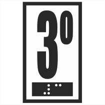 Placa Braille Batente Elevador 3 medida 7x4 cm