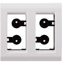 Placa Branca Com Suporte 2 Postos Termoplástico Para Móveis - Tramontina Liz