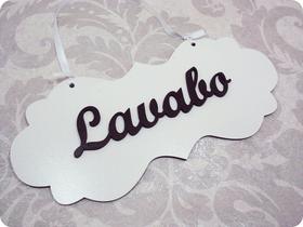 Placa Branca Lisa para Porta de Lavabo - MDF 3mm, Elegante e Resistente
