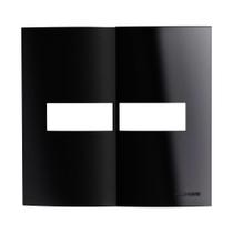 Placa brava up soprano 4x4 2 modulos simples horizontal preto Placa brava up soprano 4x4 2 modulos simples horizontal preto