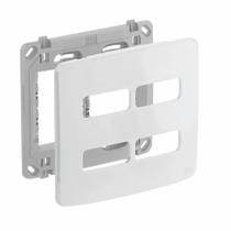 Placa C/ Suporte 4X4" 4 Posto Branco Weg