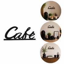 Placa cafe decorativa quadro letreiro mdf parede vintage cantinho do cafe casa escritorio area gourmet