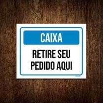 Placa Caixa Retique Pedido Aqui 18x23cm 10un