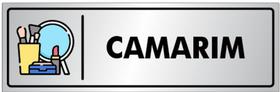 Placa CAMARIM - Sinalização - Portas / Paredes - em Alumínio de 25x8cm Placa CAMARIM - Sinalização - Portas / Paredes - em Alumínio de 25x8cm