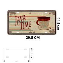 Placa Cantinho Do Café Java Time Decoração Vintage MDF