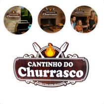 Placa Cantinho Do Churrasco 37x22cm Mdf Adesivado Acabamento a Laser