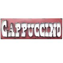 Placa Cappuccino c/ Letras Alto Relevo em Metal Decorativa - Produto Artesanal 60cm