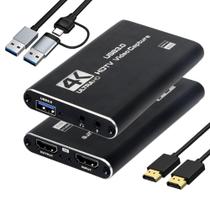Placa Captura Vídeo 4k Full Hd 1080p 60fps Hdmi P/Usb 3.0