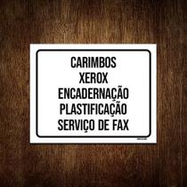 Placa Carimbos Xerox Encadernação Plastificação Fax 18X23 Placa Carimbos Xerox Encadernação Plastificação Fax 18X23