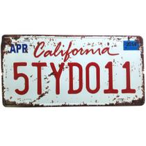 Placa Carro Antiga Decorativa Metálica California 414-2