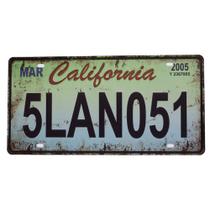 Placa Carro Antiga Decorativa Metálica Califórnia 414-23