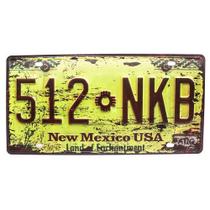 Placa Carro Antiga Decorativa Metálica New Mexico 414-36